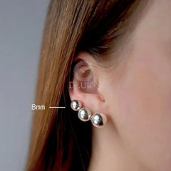 Topos lisos plata 925 8mm