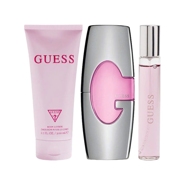 Set GUESS 75 ML+ crema perfumada 200 Ml + Perfume viajero 15 Ml