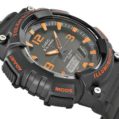 reloj casio estandar doble hora 5 alarmas deportivo 10 atm