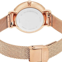 reloj fossil oro rosa dama en pulso malla acero inoxidable