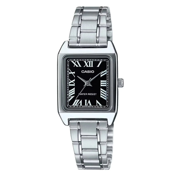 reloj casio   LTP-V007D-1BUDF  Dama Cuadrado Pulso Acero esfera Negra