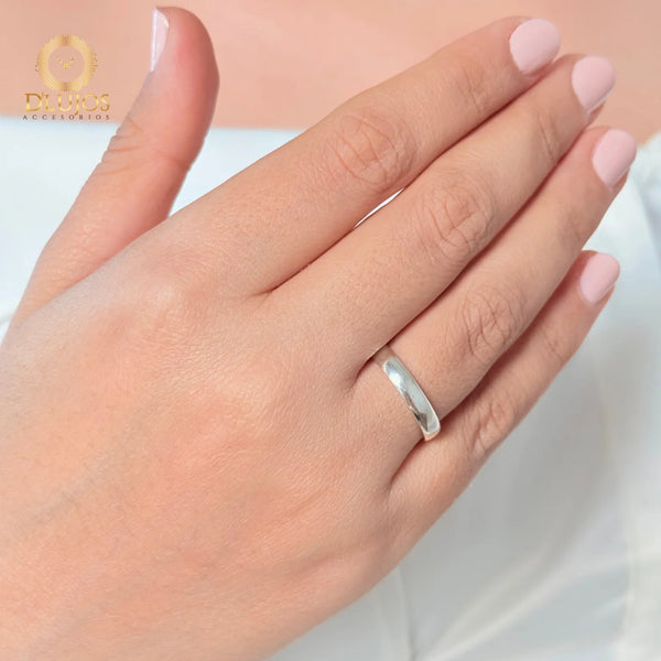 Anillo Argolla Plata 925 Liso Unisex