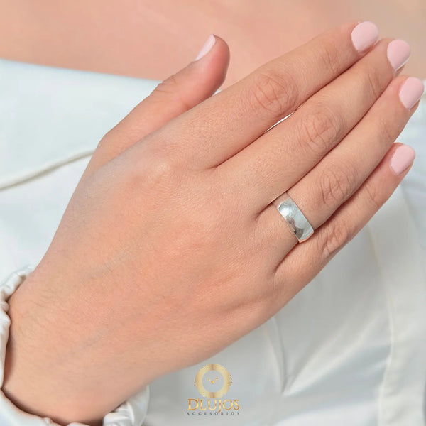 Anillo Argolla Plata 925 Liso  Ancho Unisex