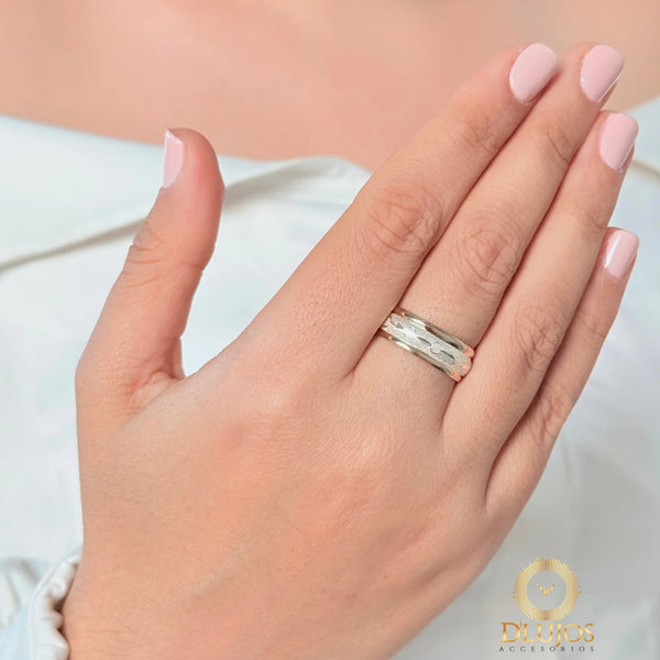 Anillo Argolla Plata Oro Circulos