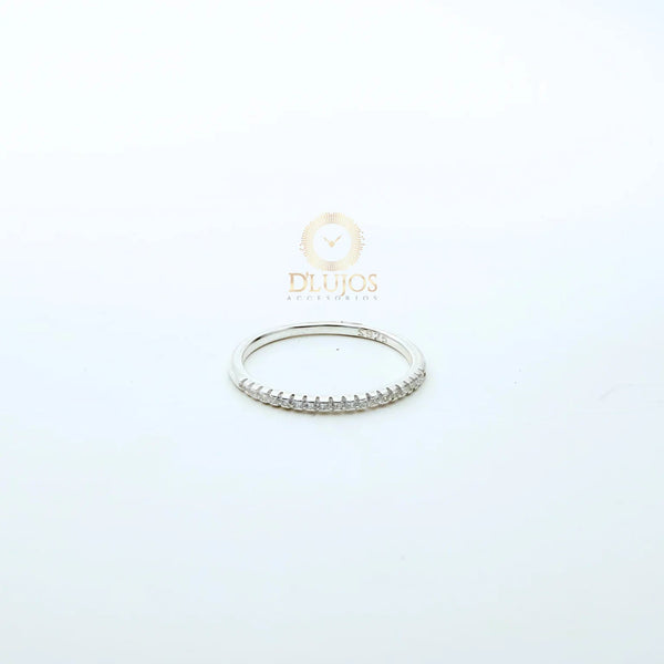 Anillo Plata 925 Cinta Microcircones