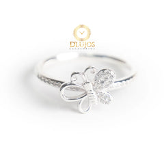 Anillo Plata 925 Mariposa  tierno alas