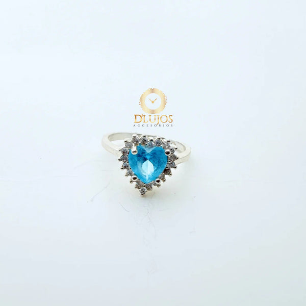 Anillo Plata 925 Solitario Corazón