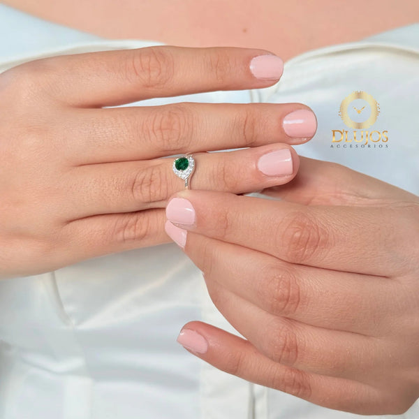 Anillo Plata 925 Solitario Corazón