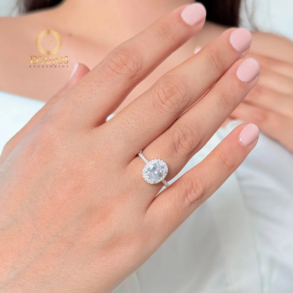 Anillo Plata 925 Solitario Eterna