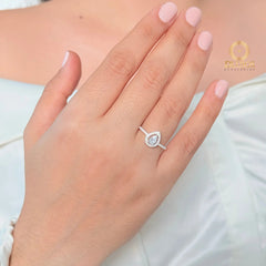 Anillo Plata 925 Solitario Glacial