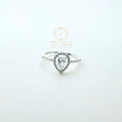 Anillo Plata 925 Solitario Glacial solitario compromiso