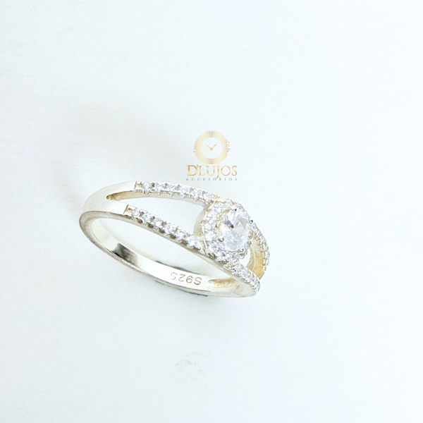 Anillo Plata 925 Solitario promesa compromiso 