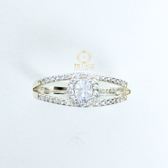 Anillo Plata 925 Solitario promesa compromiso 