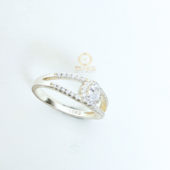 Anillo Plata 925 Solitario promesa compromiso 