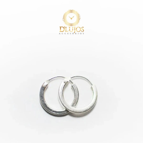 Aretes Candongas Plata 925 Aro Plano Liso Pequeño joyas silver