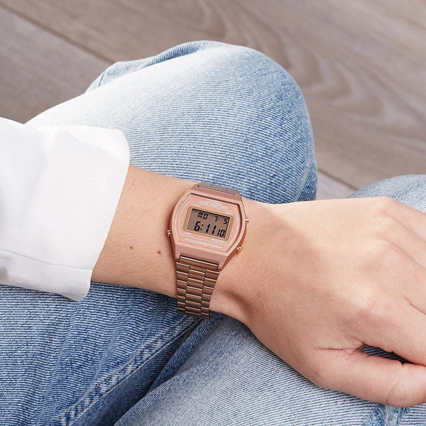 Reloj Casio Retro B640WC-5ADF Acero Dama Vintage Oro Rosa Mujer