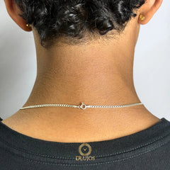 Cadena Plata 925 Cubana 45cm 3.94gr 2mm gargantilla collar