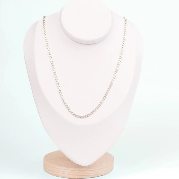 cadena tejido cubano 45cm plata 925