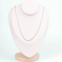 cadena tejido cubano 45cm plata 925