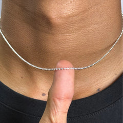 Cadena Plata 925 Mini Militar chain gargantilla 