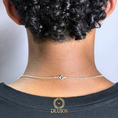 Cadena Plata 925 Mini Militar