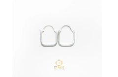 Candongas plata 925 cuadradas Lisas  Pequeñas Aretes Accesorios Jewerly Silver 