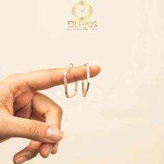 Candongas plata 925 cuadradas Lisas Silver jewerly accesorios