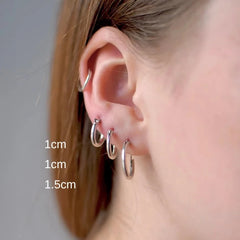 Candonga tubular lisa 1cm plata 925