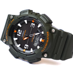 reloj casio estandar doble hora 5 alarmas deportivo 10 atm