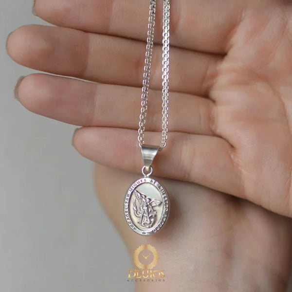 Dije Plata 925 Arcangel San Miguel Mediano Joyas Silver  Religioso