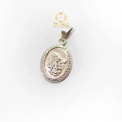 Dije Plata 925 Arcangel San Miguel Mediano Joyas Silver  Religioso Medalla Silver Jewerly
