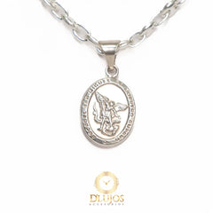 Dije Plata 925 Arcangel San Miguel Mediano Joyas Silver  Religioso 