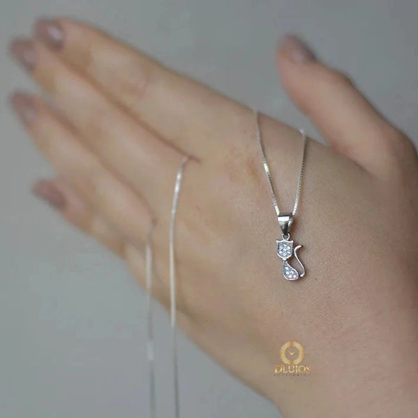 Dije Plata 925 Gato Circones  Joyas
