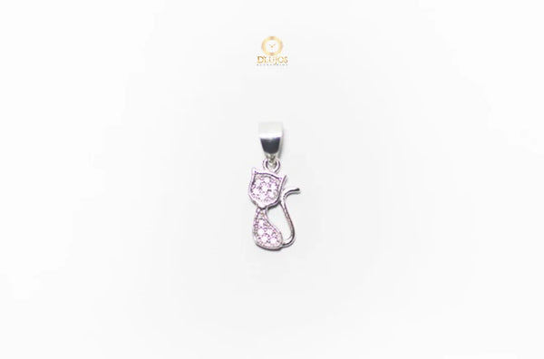 Dije Plata 925 Gato Circones 
