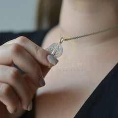 Dije Plata 925 Medalla San Benito Mediano