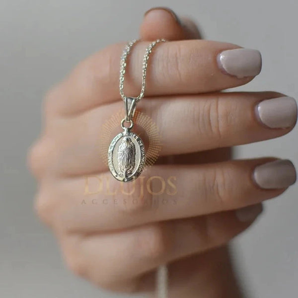 Dije Plata 925  Medalla Virgen Guadalupe Mediano