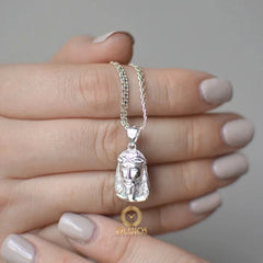 Dije Plata 925 Rostro Jesucristo  Sagrado Rostro Mediano Joyeria