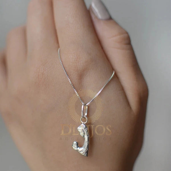 Dije Plata 925 Virgen Maria De Perfil