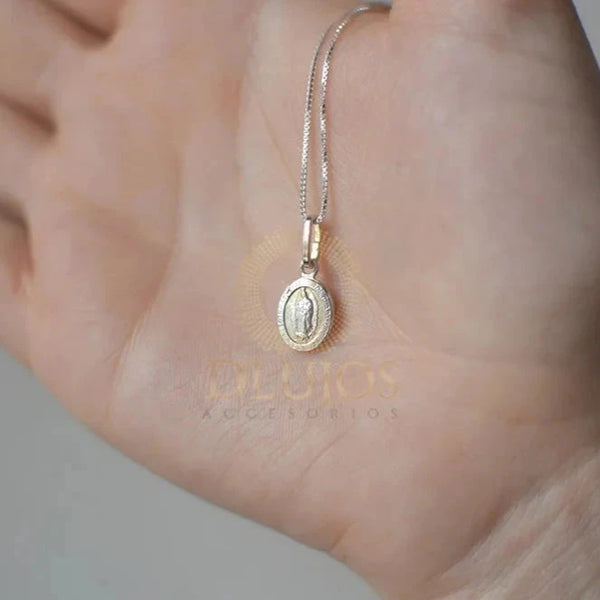 Dije Plata 925 Virgen de Guadalupe Miniatura