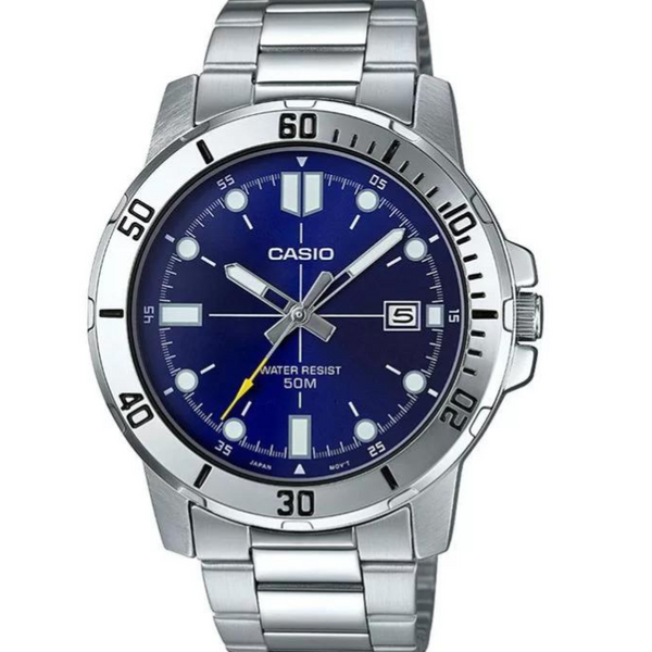 Reloj Casio Hombre MTP-VD01D-2EVUDF Pulso Acero Plateado