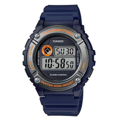 reloj casio digital pulso azul en resina