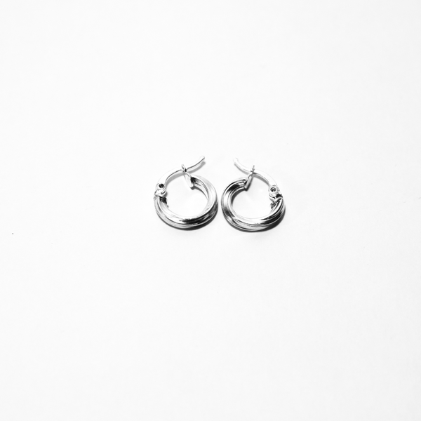 Par Candoga plana entorchada plata 925