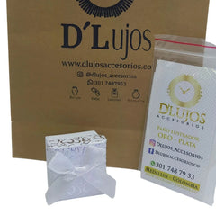 empaque dlujos paño lustrador, estuche para aretes y bolsa