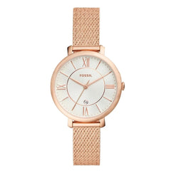reloj fossil oro rosa dama en pulso malla acero inoxidable