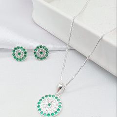 Set femenino de plata 925 con cadena, dije y topos diseño exclusivo en Colombia

Joyería de plata para mujer plata fina para dama Conjunto de joyas 