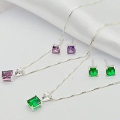 Set femenino de plata 925 con cadena, dije y topos diseño exclusivo en Colombia

Joyería de plata para mujer plata fina para dama Conjunto de joyas 