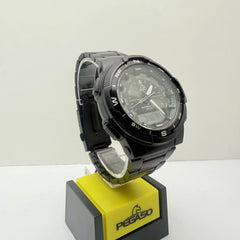 Reloj Pegaso Doble Hora Hombre P8107ABK-M0101 Negro Pulso Acero