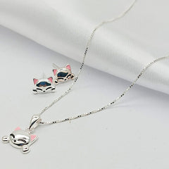 Set femenino de plata 925 con cadena, dije y topos diseño exclusivo en Colombia

Joyería de plata para mujer plata fina para dama Conjunto de joyas 