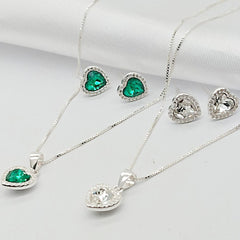 Set femenino de plata 925 con cadena, dije y topos diseño exclusivo en Colombia

Joyería de plata para mujer plata fina para dama Conjunto de joyas 