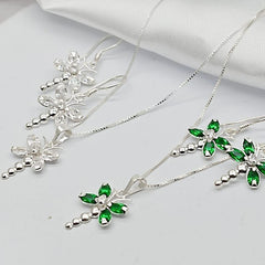 Set femenino de plata 925 con cadena, dije y topos diseño exclusivo en Colombia

Joyería de plata para mujer plata fina para dama Conjunto de joyas 